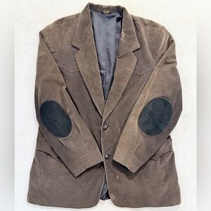 PIONEER Brown Corduroy Blazer with Black Elbow Patches